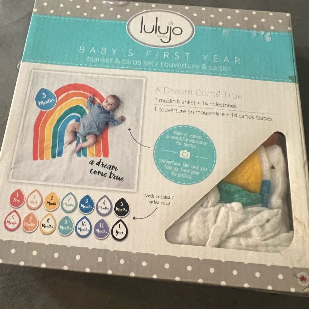 lulujo Baby Baby's First Year‎ Milestone Blanket/Card Set